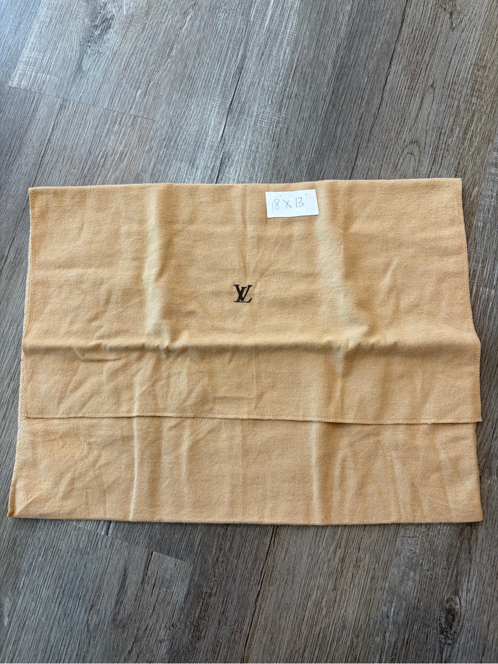 Louis Vuitton Tan Dust Cover with Black LV Emblem